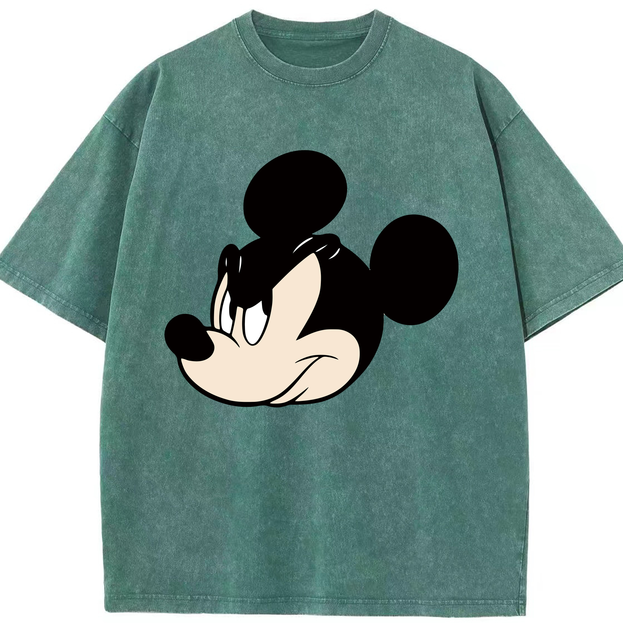 （画像用） ミッキーマウス Mickey Mouse 綿100% ヴィンテージ風 半袖Tシャツ（フロントプリント）